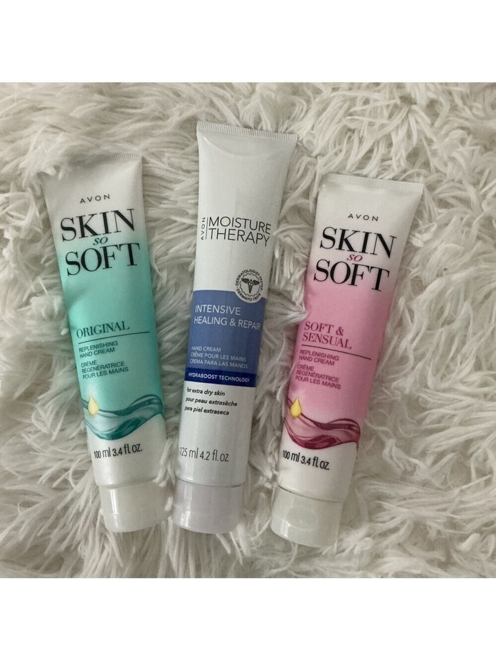 Avon Hand Cream Bundle Skin So Soft & Moisture Therapy | 3 Full Size NEW
